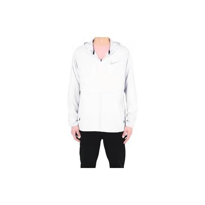 Giacca Sportiva con Cappuccio Manica Lunga Tessuta con Stampa Logo Uomo Grigio Chiaro 856893-092