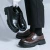 2024 Spring and Autumn Men's New Business Dress Black Big Head Shoes Men's Fashion Casual Versatile Leather Shoes