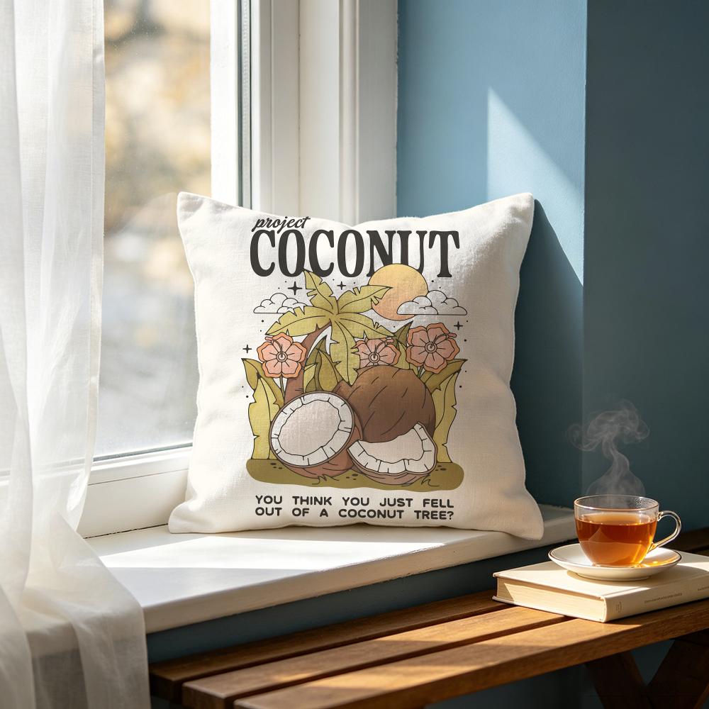 Summer Coconut Cushion Cover Cushion Cover Set Pcs x x x Pillowcase Decorative Sofa Home Decor