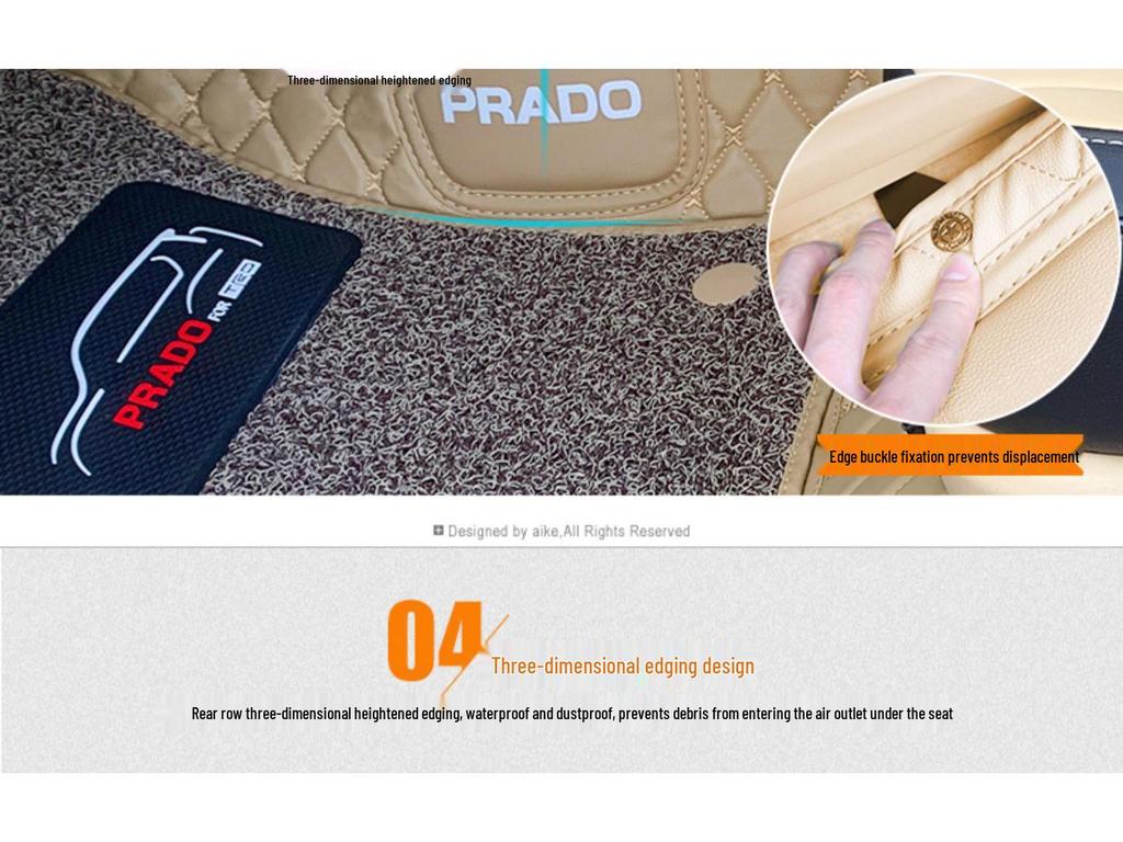 Prado 2700 Middle East Version 7-Seat Leather Floor Mats for Land Cruiser Interior Modification