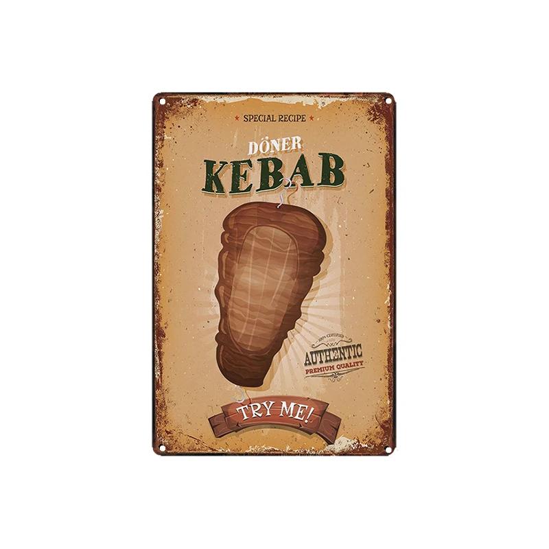 Menu Rychlého Občerstvení Kovová Plechová Znamení Sendvič Zmrzlina Burger Restaurace Plakát Domácí Kuchyně Železná Deska Nástěnná Malba Kavárna Nástěnná Dekorace Plaketa
