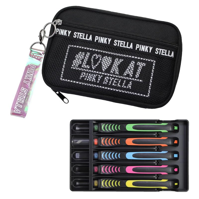 Yoshiharu Pinky Stella Black Carving Knife Set for Elementary School with Safety All Girls, Guard, Steel, Left-Handed