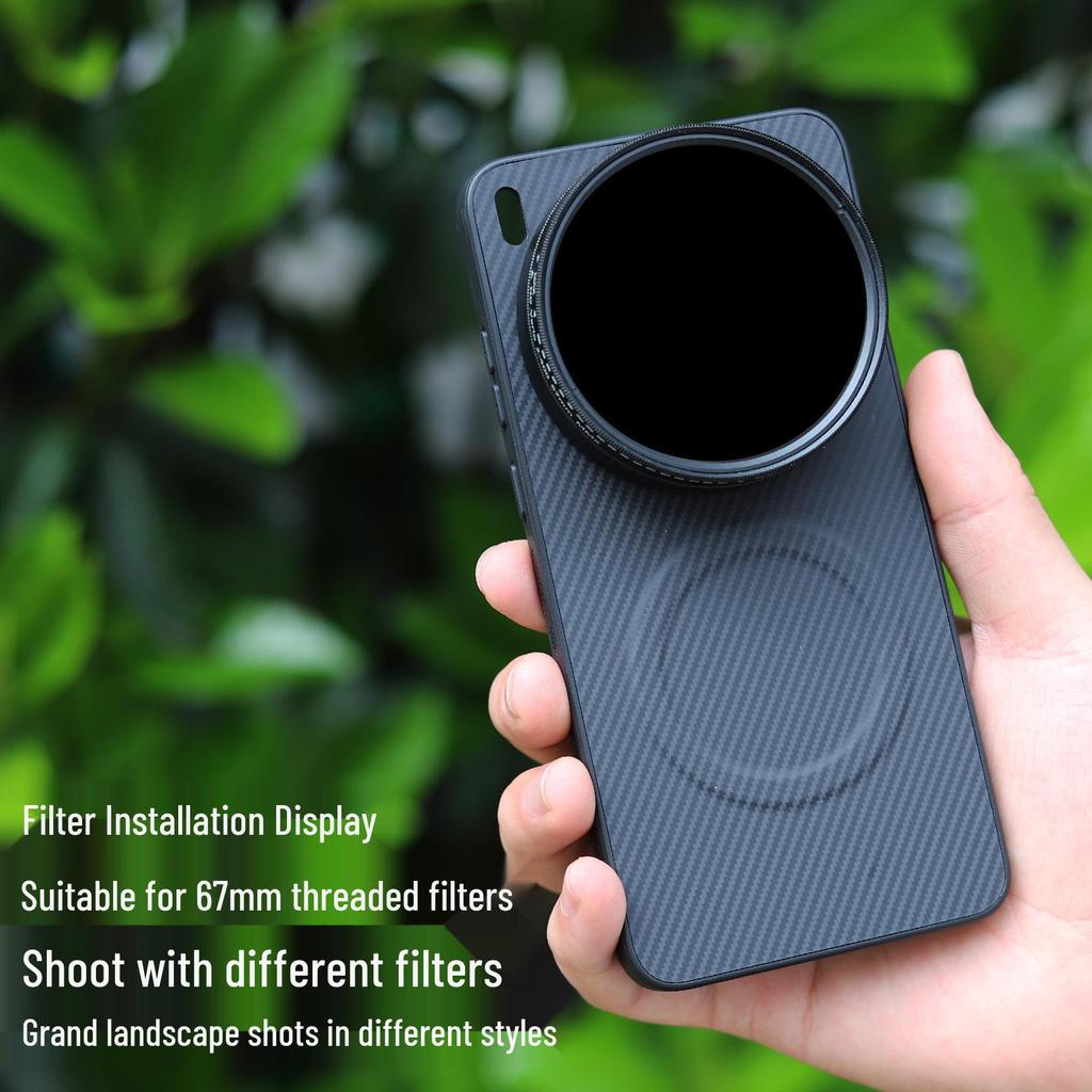 Compatible with Vivo X300 Ultra: Magnetic Phone Photography Kit with CPL Polarizing Filter 67mm and Threaded Lens Ring
