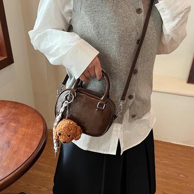 Stylish Simple Bag Casual Niche Maillard Portable Retro Versatile High-end Messenger Women's Bag