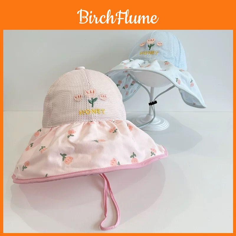 Summer Childrens Sun Hat With Large Brim And Breathable Mesh For Girls And Babies