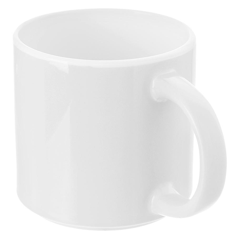 Biały Kubek Porcelanowy do Picia Kawy Herbaty Ziół Napojów Duży 330 ml