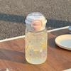 Cute Water Bottle With Straw Portable Plastic Pop-Up Cover Water Cup For Kid Kawaii Bottle Water Leak-Proof Cute Drinking Bottle