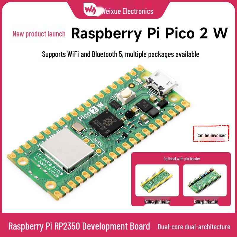 Raspberry Pi Pico 2W: Dual-Core Microcontroller with WiFi & Bluetooth Support