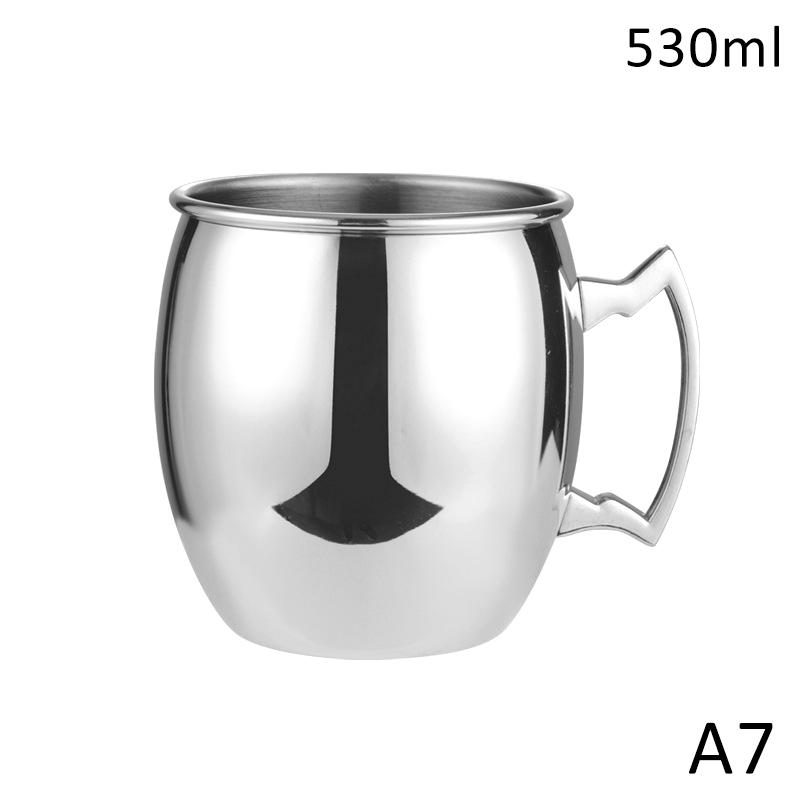 530ml Edelstahl Moscow Mule Becher Cocktail Weinglas Gehämmert Kupferfarben Bierkrüge Kaffeetasse Milchbecher Barbecher Trinkgeschirr Langlebig