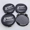 4 pièces 74MM ( Diamètre Intérieur 69MM) Emblème Badge Logo Édition Sport Cache-Moyeux de Roue de Voiture Jantes Moyeu Jante Cache-Moyeux Remplacer Accessoires de Voiture