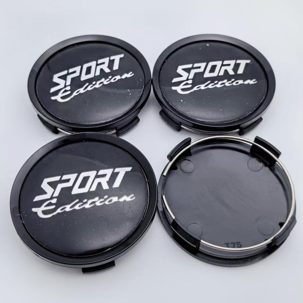 4 pièces 74MM ( Diamètre Intérieur 69MM) Emblème Badge Logo Édition Sport Cache-Moyeux de Roue de Voiture Jantes Moyeu Jante Cache-Moyeux Remplacer Accessoires de Voiture