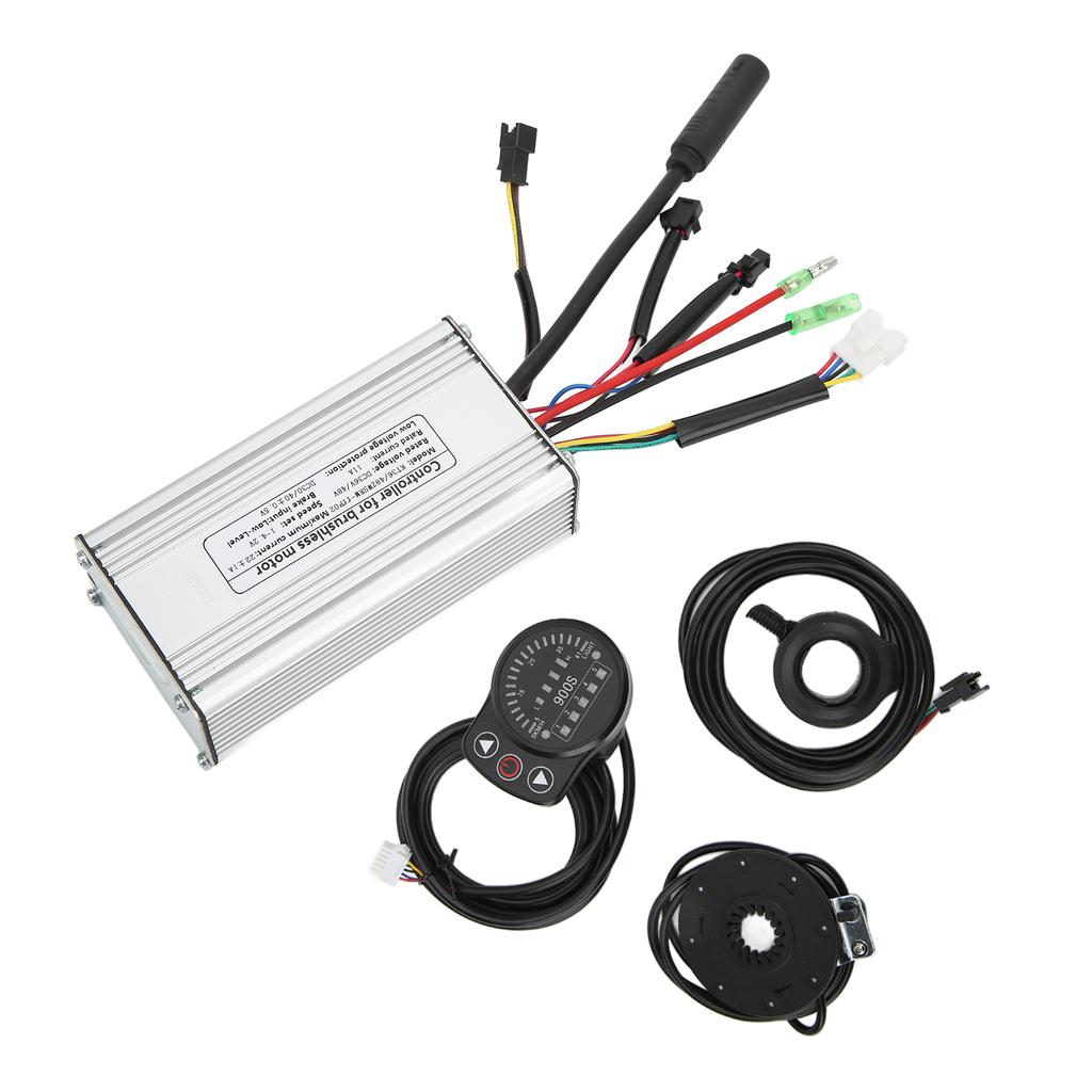 Controlador de Bicicleta Elétrica Sistema de Controle de Onda Quadrada 22A Kit para Motor 500W LED900S