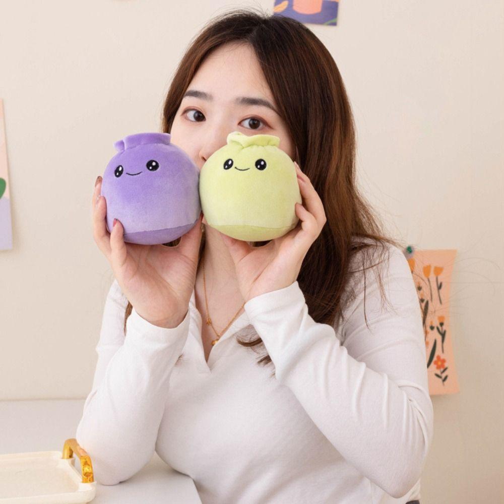 Face Food Gedämpftes gefülltes Brötchen Schlüsselanhänger Plüschknödel Schlüsselanhänger Chinesischer Reis Bao Plüsch Kindergeschenk