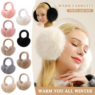 Winter Women's Plush Earmuffs Winter Warm Bag Antifreeze Ear Cap Earmuffs Foldable