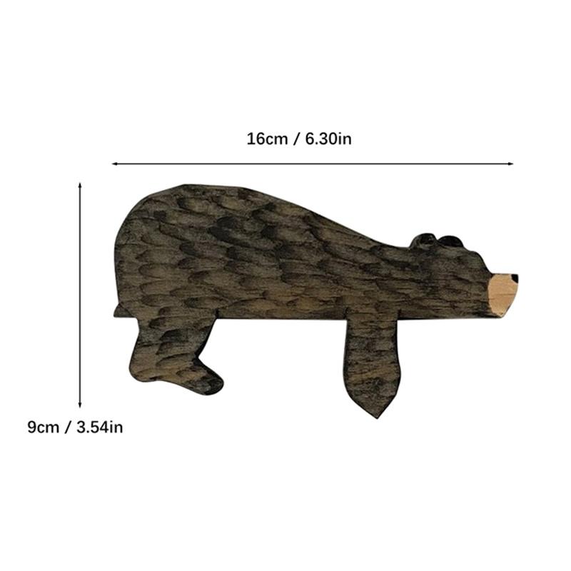 Creative Animal Door Top Wooden Decoration Sleeping Cute Brown Bear  Home Living Room Bedroom Office Door Decoration