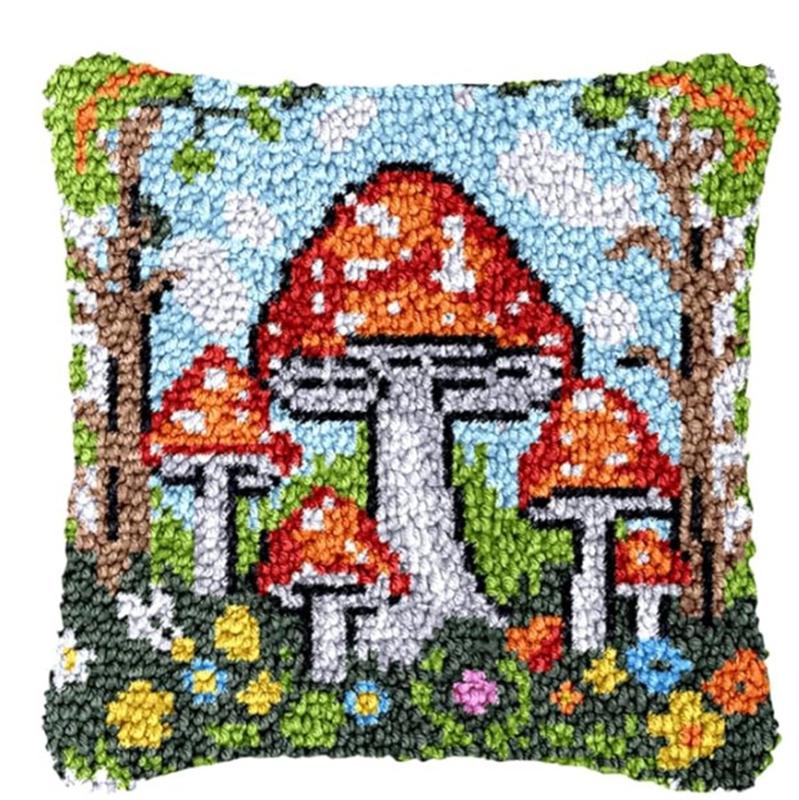 Sunflower Latch Hook Pillow DIY Handmade Embroidery Kit For Kids & Knitted Embroidery For Home