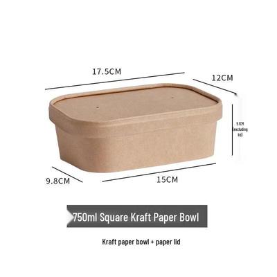 קופסאות ארוחה חד-פעמיות מנייר קראפט