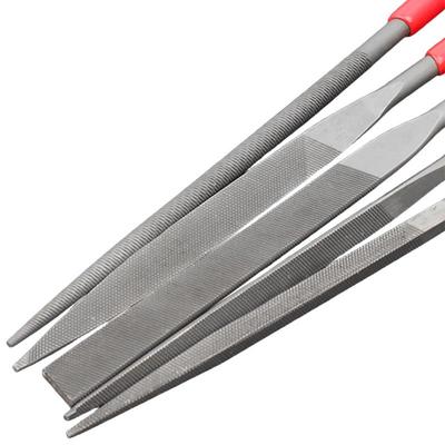 Zestaw mini pilników stalowych: Trójkątne i Półokrągłe Narzędzia Szlifierskie z Plastikowym Uchwytem