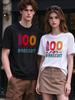 Unisex T Shirt 100 Days Printed Soft Casual Tee Top