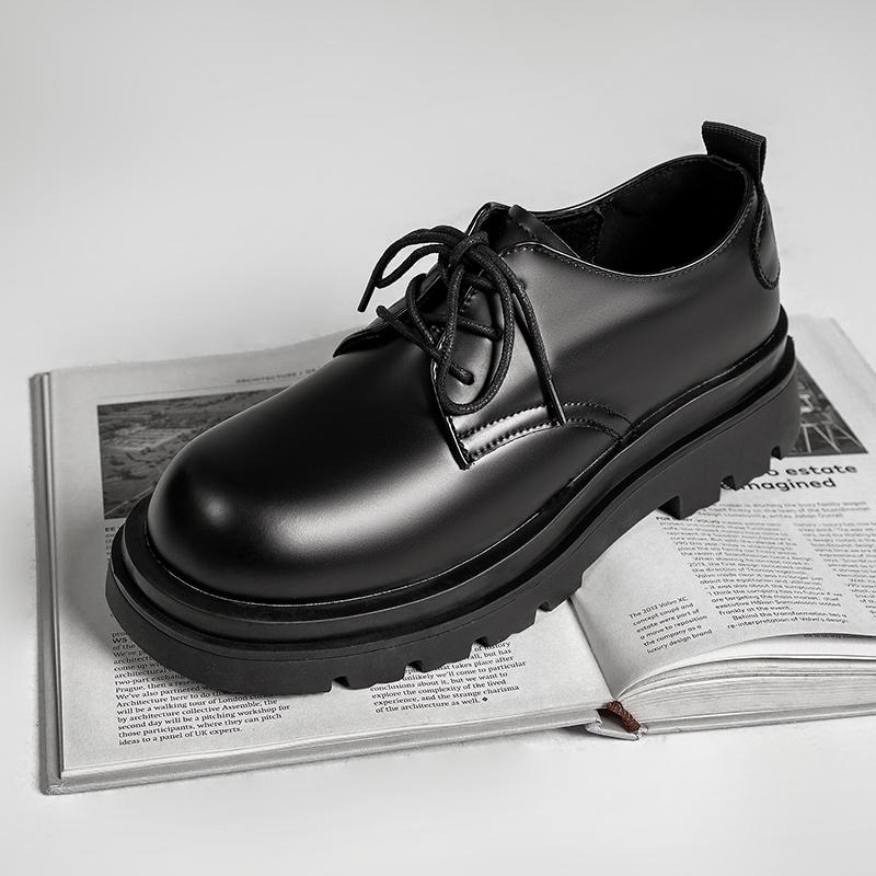 Fashion High Quality Brand Men's Leather Casual Shoes Thick Soled Wear-resistant Business Oxford Shoes Men All-match Walking Footwear