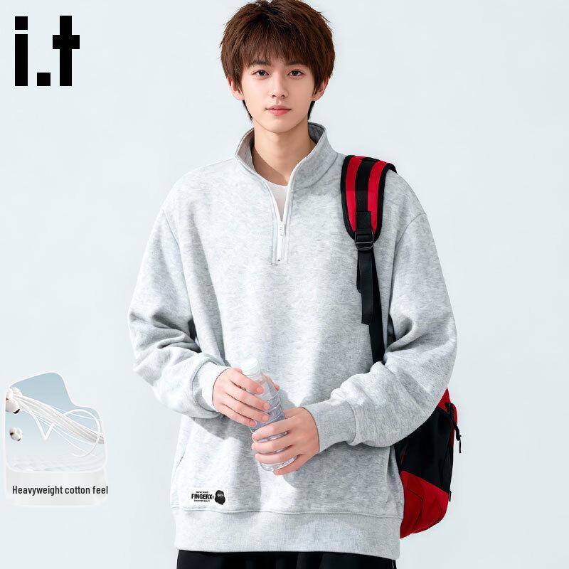 Fingercroxx IT Men's Stand Collar Half-Zip Sweatshirt