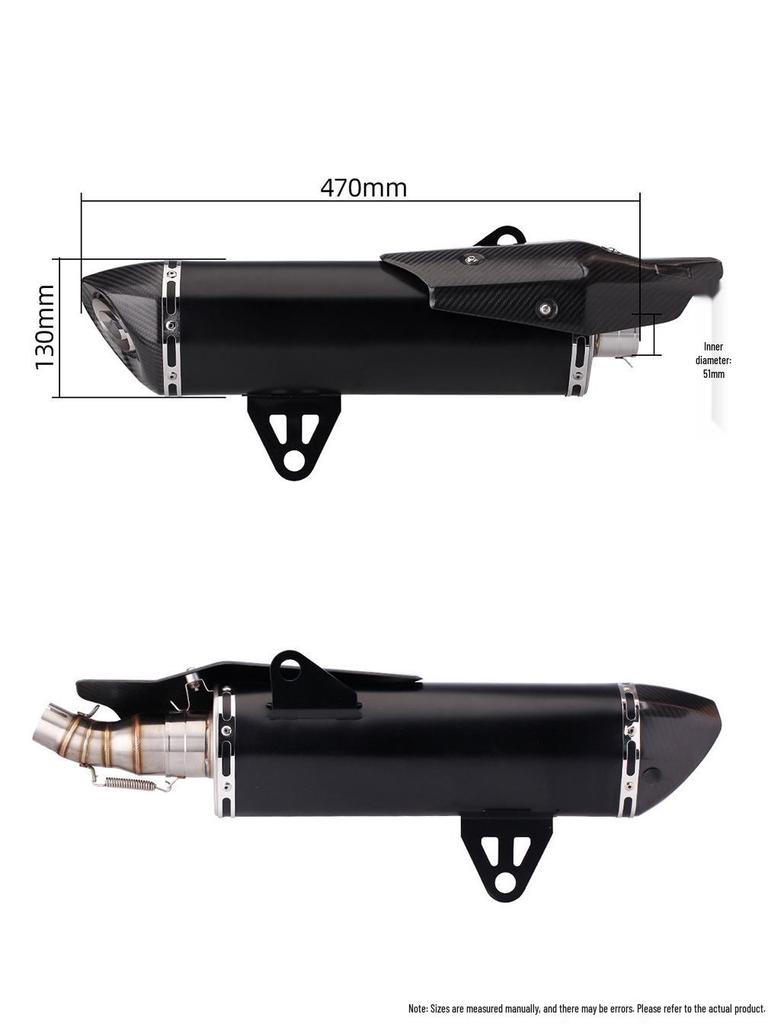 Carbon Fiber Tail Section Exhaust for BMW C400X/C400GT Motorcycle