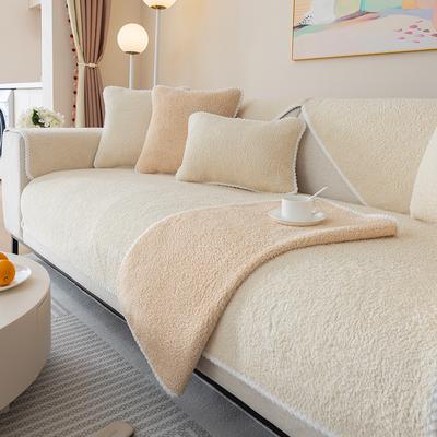 Sofa Cushion Autumn and Winter Thickened Fleece Cushion Backrest Armrest Non-Slip Leather Sofa Cover Cover Cloth
