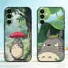 Cartoon T-Totoro-ES Phone Case For Samsung Galaxy A73,A72,A71,A70,A53,A52,A51,Others Soft Black Cover