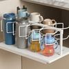 Vertical Cup Rack for Cabinet, Pull Out Metal Mug and Lid Holder with Deep Shelf Access and Large Cup Storage Home