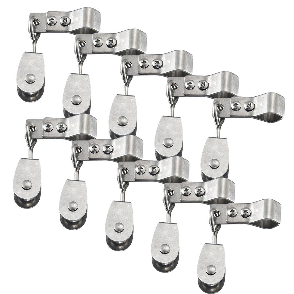10pcs Pulley Hanging Pipe Clamps Wave Shade Sail Hardware For Indoor Pergolas Wave Canopy Shade Sail Installation Accessories