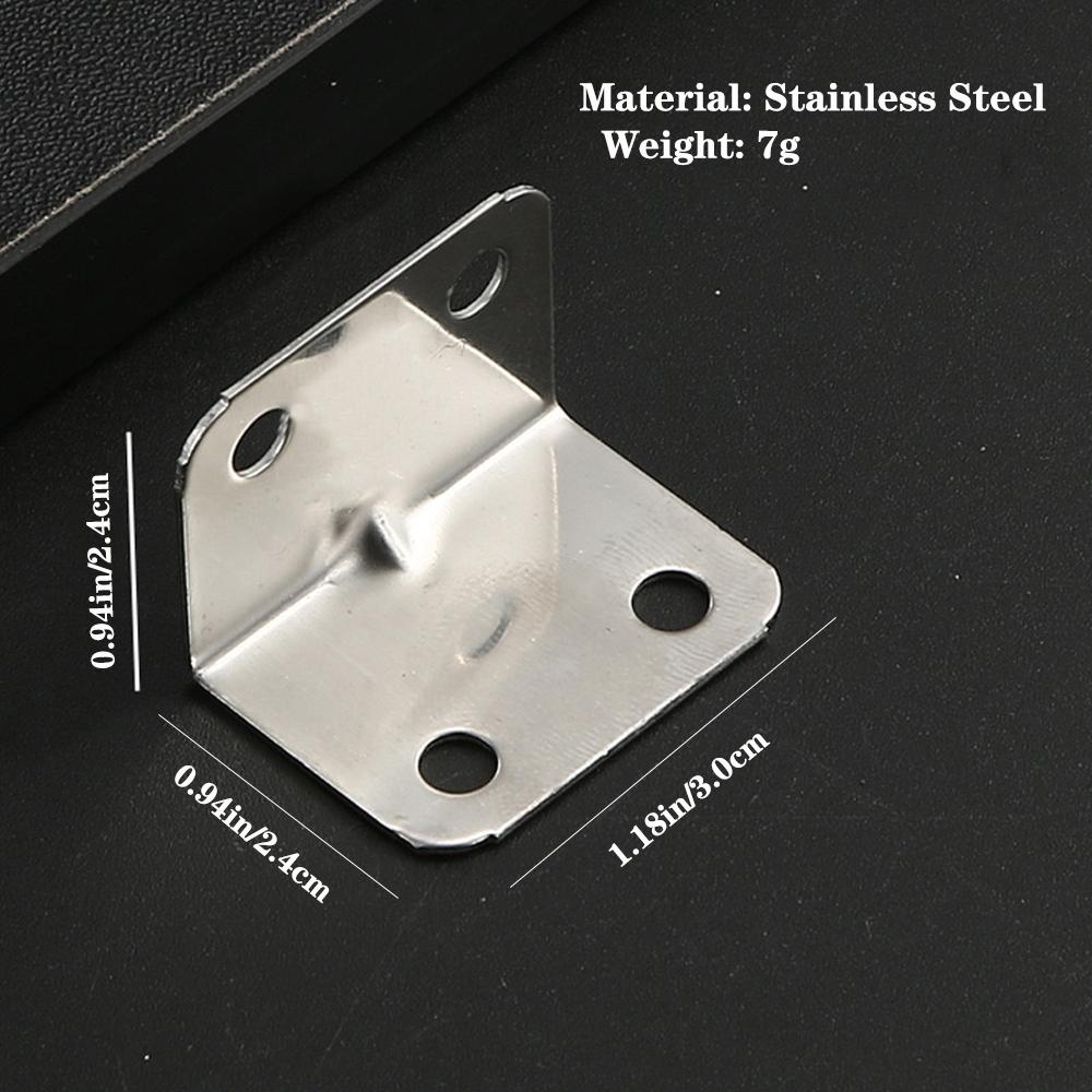 Edelstahl L-förmigen Ecke Code Rechtwinklig Laminat Möbel Bord Hardware Rechtwinklig Halterung Schrank Kleine Stecker