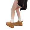 Women's thick bottom short tube fashion winter lightweight warm anti cold snow boots non-slip casual sneakers cotton boots