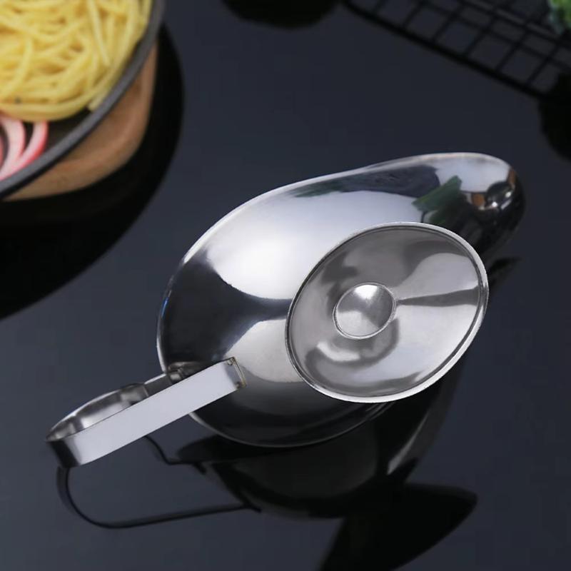 Stainless Steel Spice Gravy Container Heat Resistant Non-Toxic 1Pcs Sauce Boat Ketchup Seasoning Cup for Daily Dining