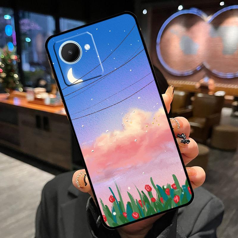 Coque Paysage Couché de Soleil Coréen Pour Realme 14 Pro Plus 13 12 11 15 GT6 GT7 Pro C55 C51 C35 C53 C61 C65 C67 C63 C71 C75