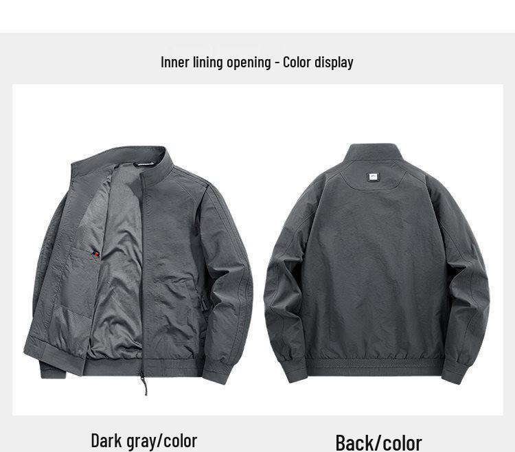 2026 Men's Spring & Autumn Stand Collar Jacket: Sport, Casual, Business, Outdoor M-5XL