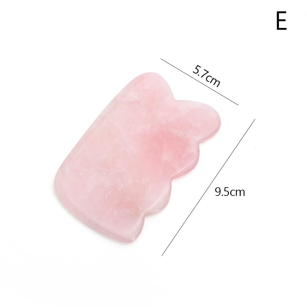Natural Rose Quartz Jade Gua Sha Board Acupuncture Massage Facial Gouache Pink Quartz Massage Face LiftingStone Guasha Scraping