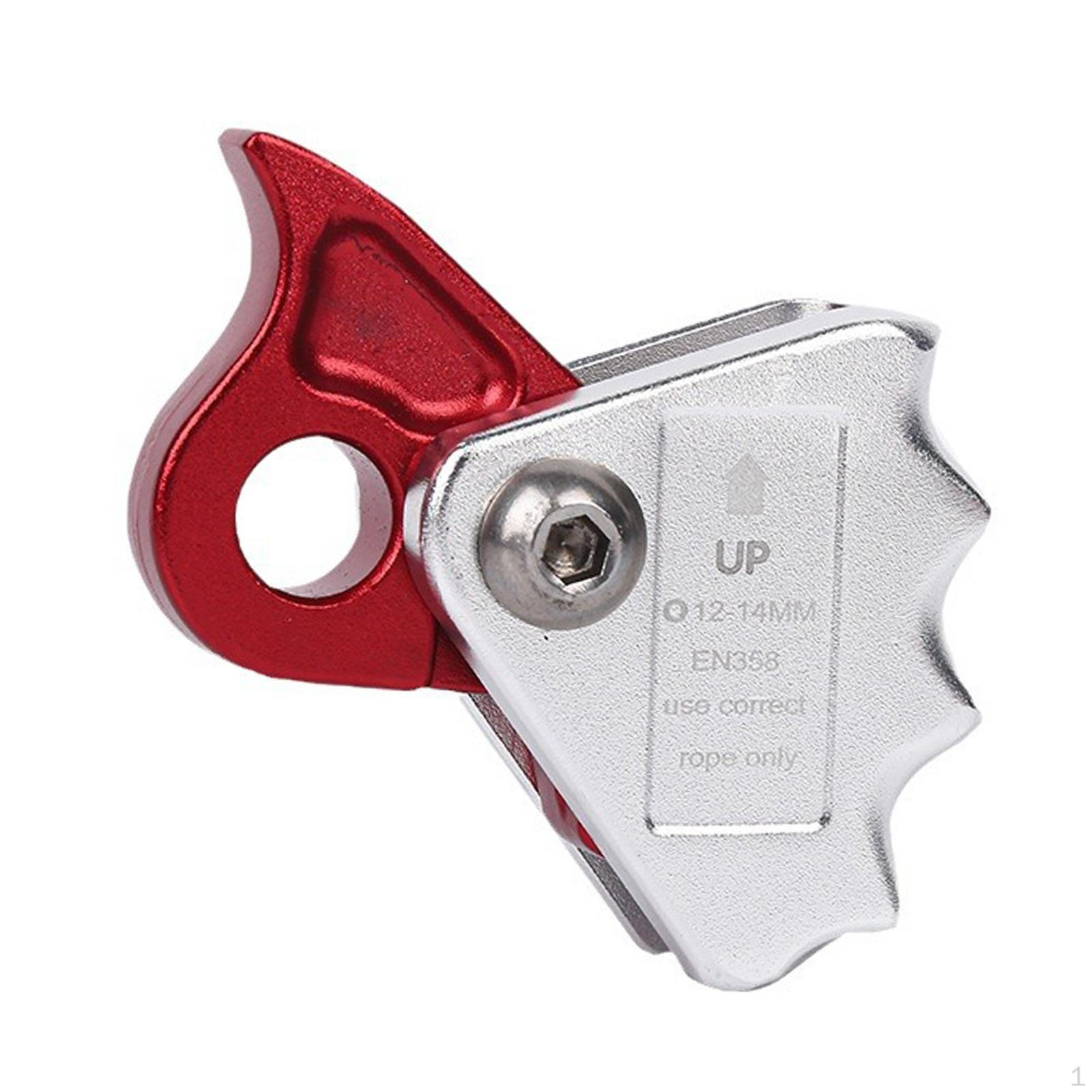 Aluminum Descender with Rope Grab for Climbing and Aerial Tasks красный