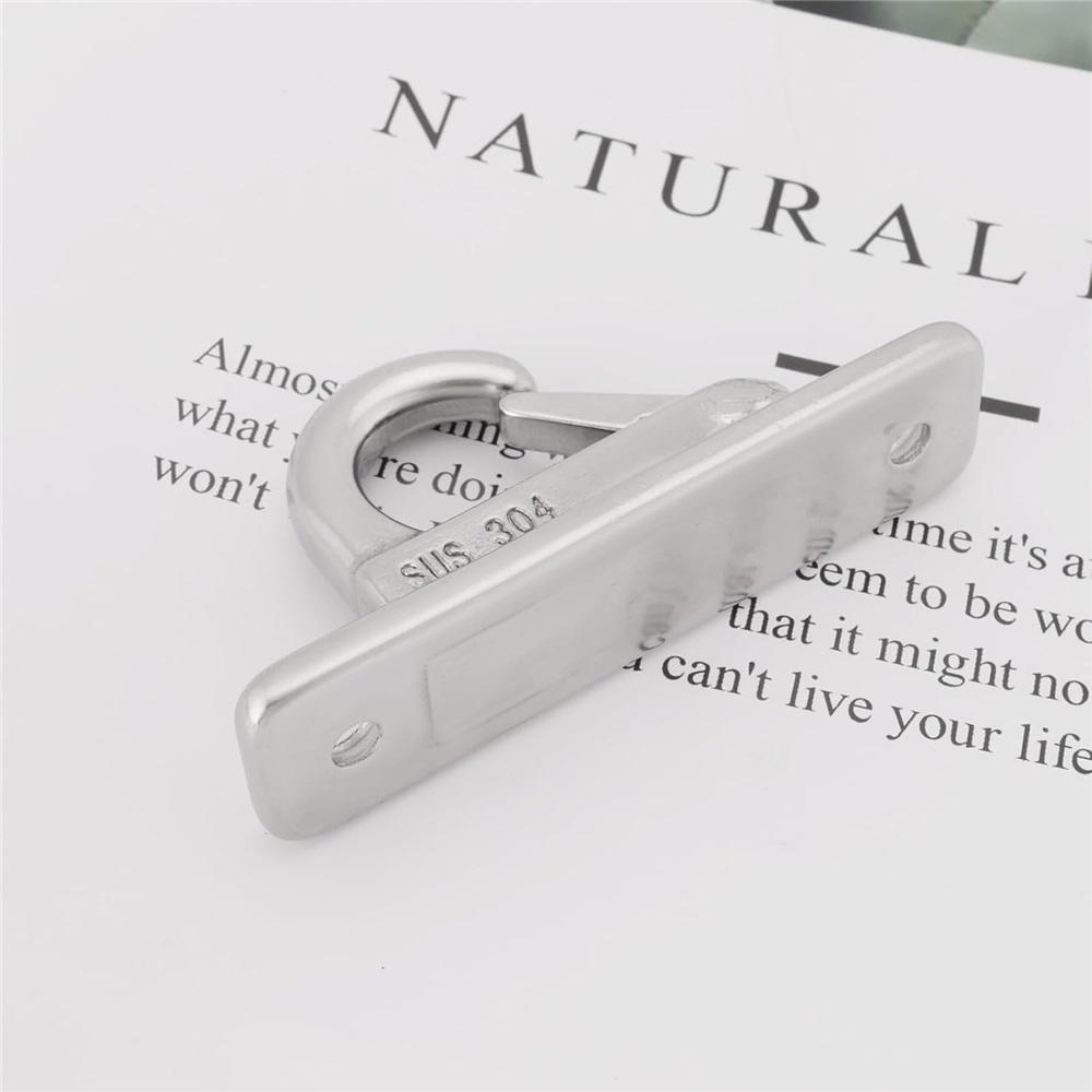 4pcs Marine Fending Hooks 304 Stainless Steel Boat Fender Hooks Marine Hooks Boat Hooks Spring Hooks For Boats Trailers, 70x17mm