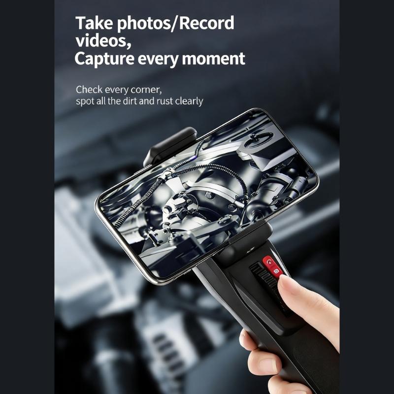 Industrial Endoscope With 1080P High Resolution Camera For Vehicle Maintenance And Pipe Inspection Flexible Tube With LED Lighting