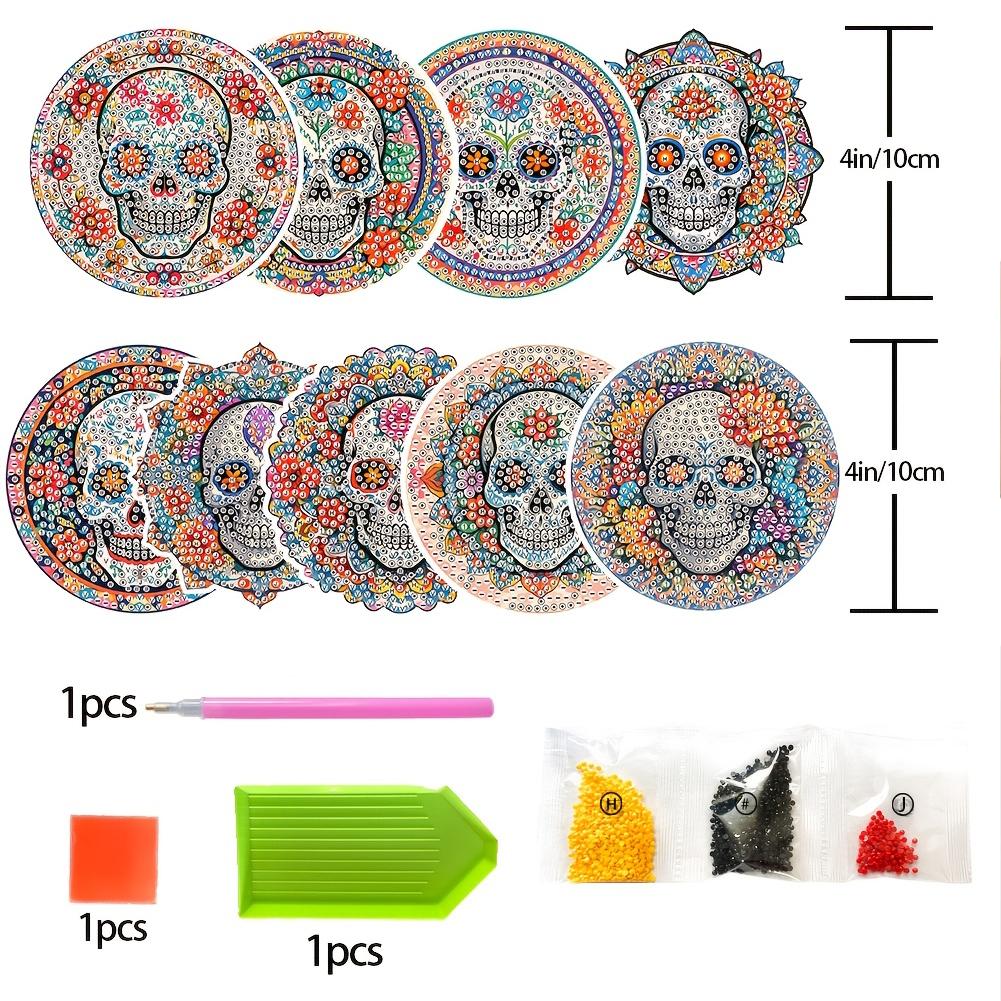 8 Stück DIY Diamantmalerei Untersetzer-Kits DIY Untersetzer Diamantkunst-Kits für Anfänger Erwachsene Kunsthandwerk Zubehör
