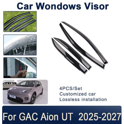 4PCS Black Window Visor Cover For GAC Aion UT AY2 2025 2026 2027 Auto Waterproof Trim Wind Sun Rain Visors Shade Car Accessories