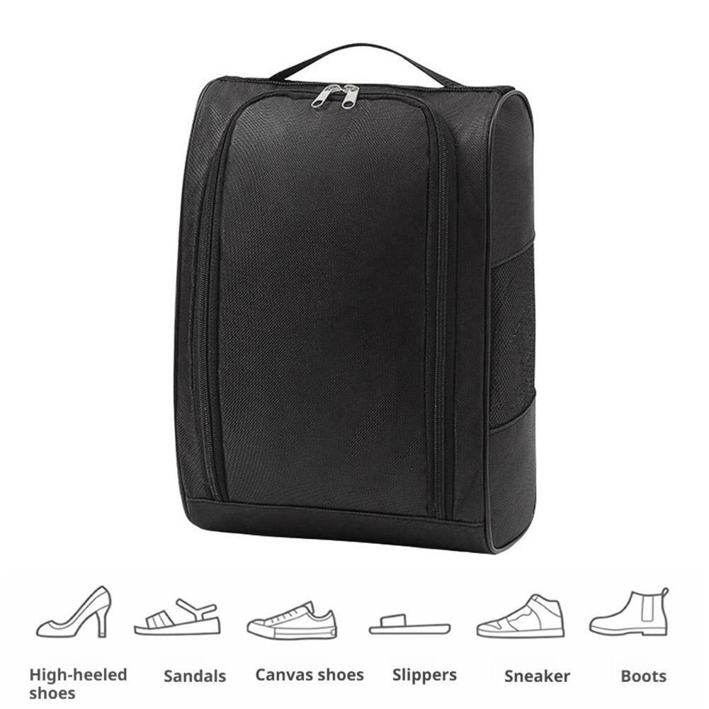 Portable Golf Shoe Bag Oxford Outdoor Travel Zipper Waterproof Breathable Shoe Carrier Bag Lightweight Football Tennis Shoe Bag