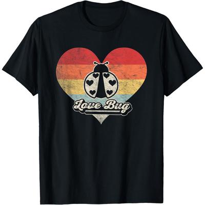 Vintage Retro Love Bug Valentines Day Cotton Men T Shirt