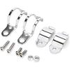 1pair Metal Motorcycle Modified Turn Signal Light Indicator Mount Bracket Clamp 30-45mm (Chrome)