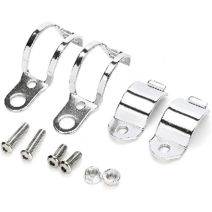 1pair Metal Motorcycle Modified Turn Signal Light Indicator Mount Bracket Clamp 30-45mm (Chrome)