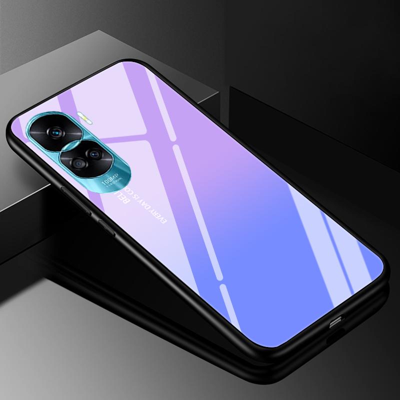 Tempered Glass Hard Cover For Honor 90 Lite 5G Case Marble Funda Coque For Honor 90 Pro Honor90 90Lite 90Pro Phone Shells Bumper