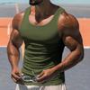 Mens Solid Color I Shaped Fitness Sports Gym Tank Top