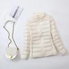 Women Autumn Winter Warm White Duck Down Coat Plus Size Light Slim Short Stand Collar Down Jacket Inner Cloth Outerwear