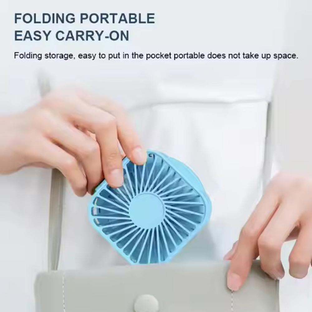 Mini Hanging Neck Fan Portable Folding USB Rechargeable Mute Fan Multi Function Handheld Desktop Fan with Power Bank