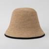 TATIANA Monet Natural Raffia Cloche Bucket Hat HT8183 Black
